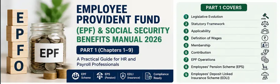 Employee Provident Fund EPF and Social Security Benefits Manual 2026 Part 1 covering EPF EPS and EDLI