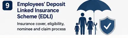 Employees Deposit Linked Insurance Scheme EDLI providing insurance protection to employees and families