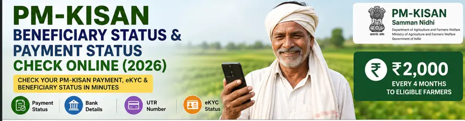 PM-KISAN beneficiary status and payment status check online in 2026