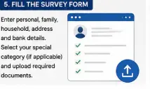 PMAY-U 2.0 beneficiary survey form for personal family household and bank details