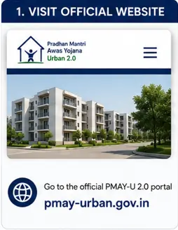 PMAY-U 2.0 official portal showing where applicants can check their housing application status