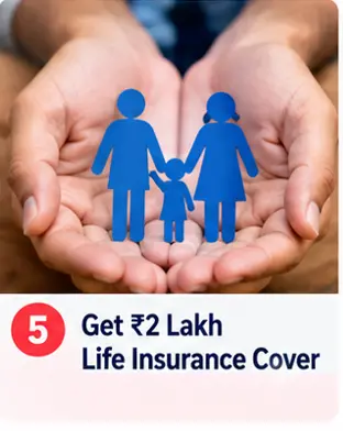 PMJJBY providing ₹2 lakh life insurance cover to eligible enrolled subscribers, subject to scheme rules