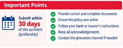 important points to follow under pmsby policy