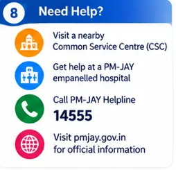 - Getting Ayushman Card status assistance at a Common Service Centre